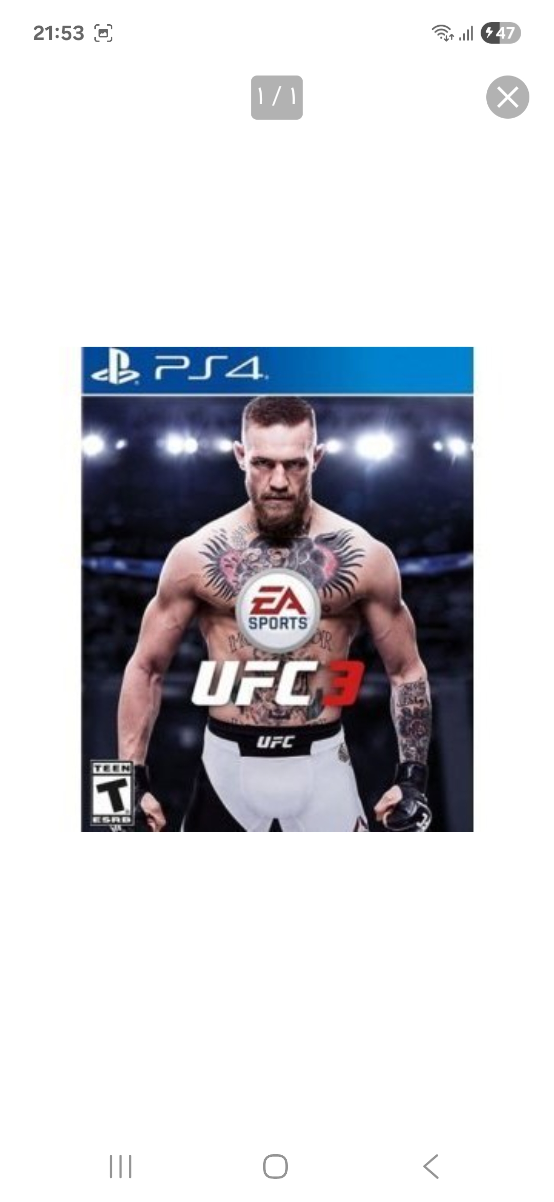 دیسک بازی UFC 3 برای Ps4 (کارکرده)