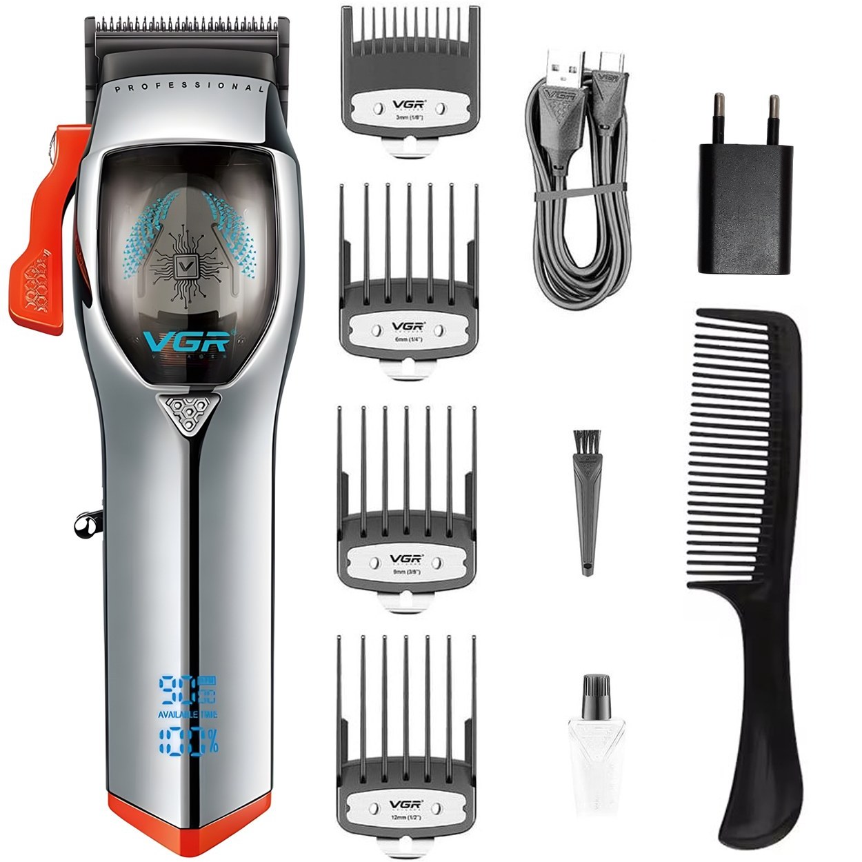 ماشین اصلاح وی جی آر مدل V-647 با تیغه استیل ضد زنگ